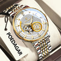 Automatic Skeleton Watch – Luminous Tourbillon Style with Sapphire Crystal